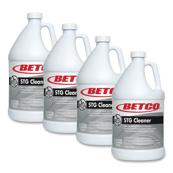 Betco Stone, Tile, Grout Cleaner and Protectant, Pleasant Scent, 1 gal Bottle, 4PK - 16850400
