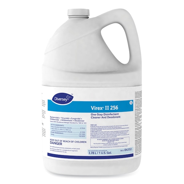Diversey Cleaners & Detergents, 1 gal. Bottle, Mint, Blue, 4 PK - 4332