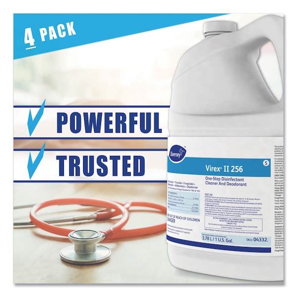 Diversey Cleaners & Detergents, 1 gal. Bottle, Mint, Blue, 4 PK - 4332