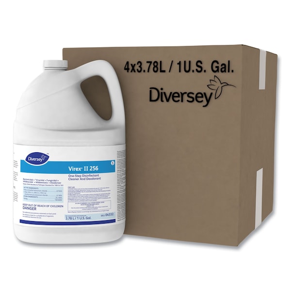 Diversey Cleaners & Detergents, 1 gal. Bottle, Mint, Blue, 4 PK - 4332