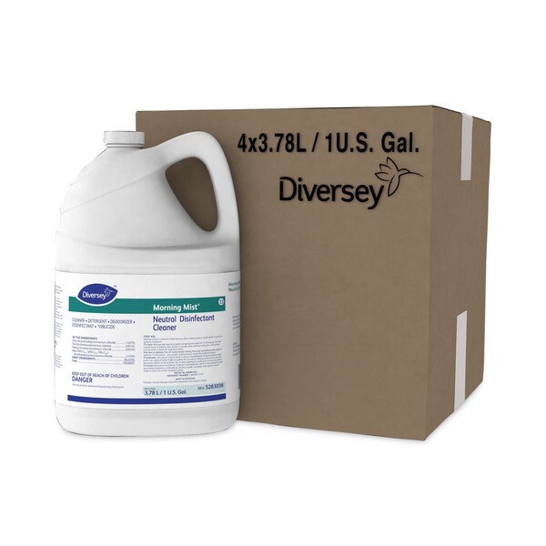 Diversey Cleaners & Detergents, Bottle, Fresh, Blue-Green, 4 PK - 5283038