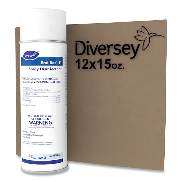 Diversey Cleaners & Detergents, Aerosol Spray, Fresh Scent, 12 PK - 4832