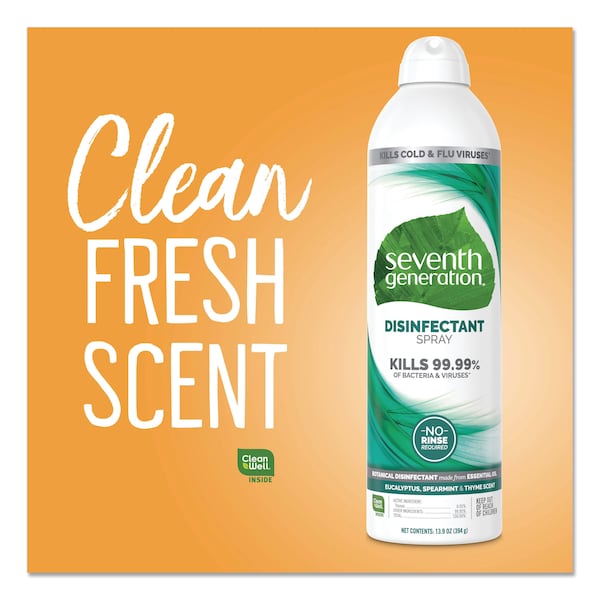 Seventh Generation Cleaners & Detergents, Aerosol Can, Mint, 8 PK - 22981