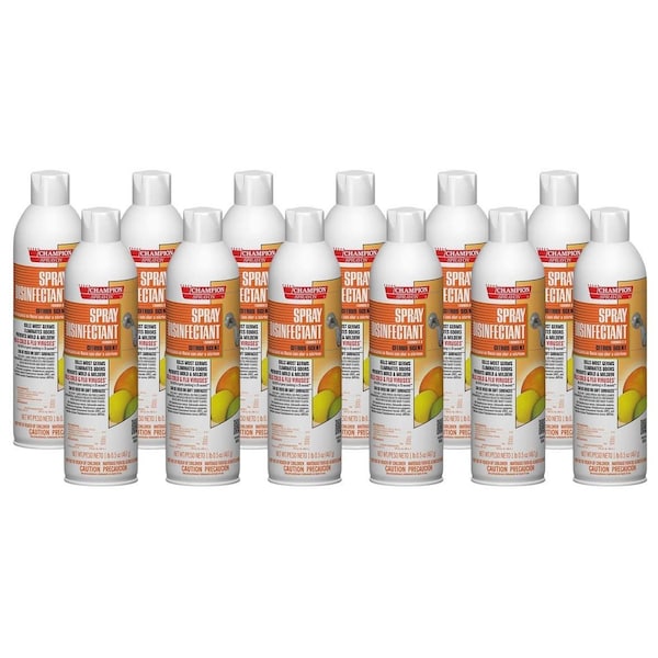 Chase Products Champion Sprayon Aerosol Spray Disinfectant Citrus net 16.5 oz. Case:12 cans., 12PK - 5166