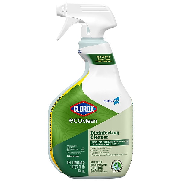 Clorox Disinfectant Cleaner, Trigger Spray Bottle, Lemon, 9 PK - 60213