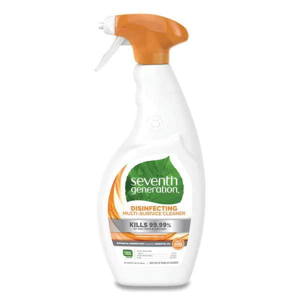 Seventh Generation Cleaner and Disinfectant, Trigger Spray Bottle, 26 oz, characteristic, 8 PK - SEV 22810