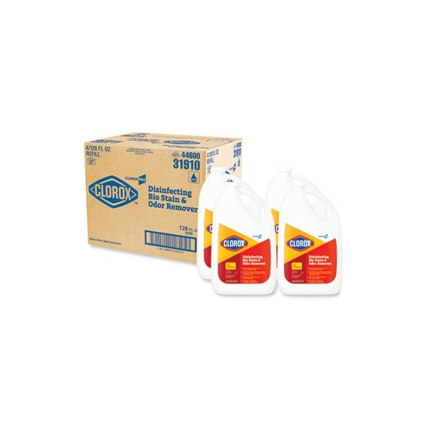 Clorox , DISINFECTING BIO STAIN AND ODOR REMOVER, FRAGRANCED, 128 OZ REFILL BOTTLE, 4/CT - 31910