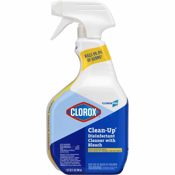 Cloroxpro Clorox Clean-Up With Bleach Surface Disinfectant Cleaner Germicidal Pump Spray Liquid 32 oz. Bottle Chlorine Scent, 9PK - 35417
