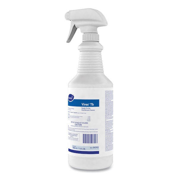 Diversey Cleaners & Detergents, 32 oz. Bottle, Lemon, Colorless, 12 PK - 4743