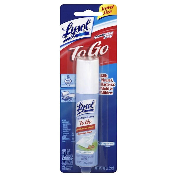 Lysol Lysol To Go Crisp Linen Scent Disinfectant Spray 1 oz 1 pk - 1920079132