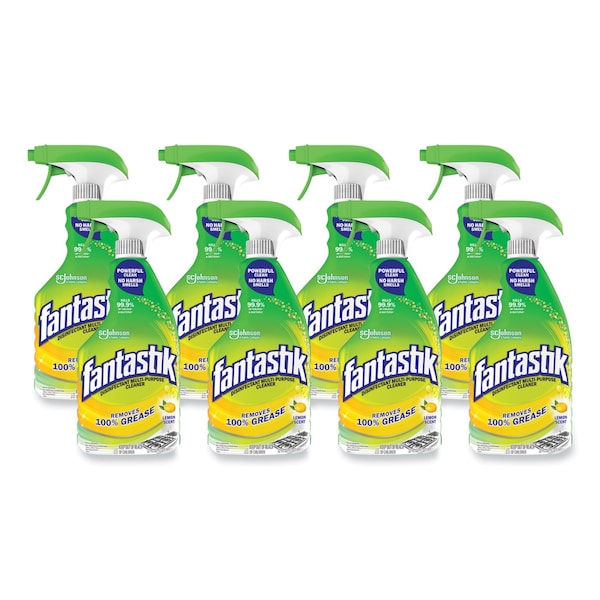 Fantastik Cleaners & Detergents, 32 oz. Trigger Spray Bottle, Lemon, 8 PK - 308686