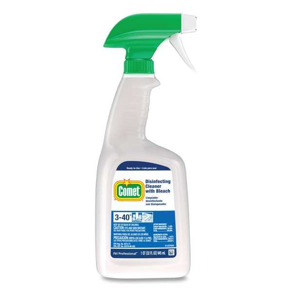 Comet Cleaner and Disinfectant, Trigger Spray Bottle, 32 oz, Unscented, 8 PK - 30314
