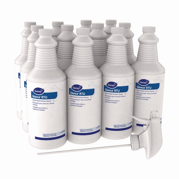Diversey Cleaners & Detergents, Spray Bottle, Original, Blue, 12 PK - 4705