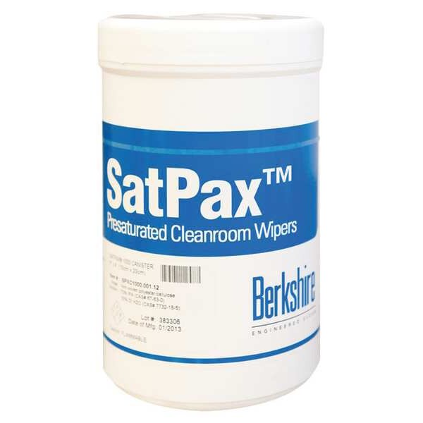 Berkshire Cleanroom Prewet Wipe, 6" x 9", 100 Wipes - SPXC1000.001.12