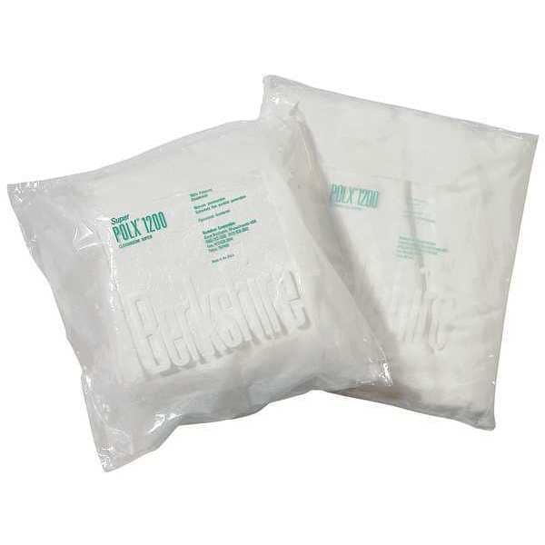 Berkshire Knitted Polyester Cleanroom Wipes 12" x 12", White - P1200.1212.14