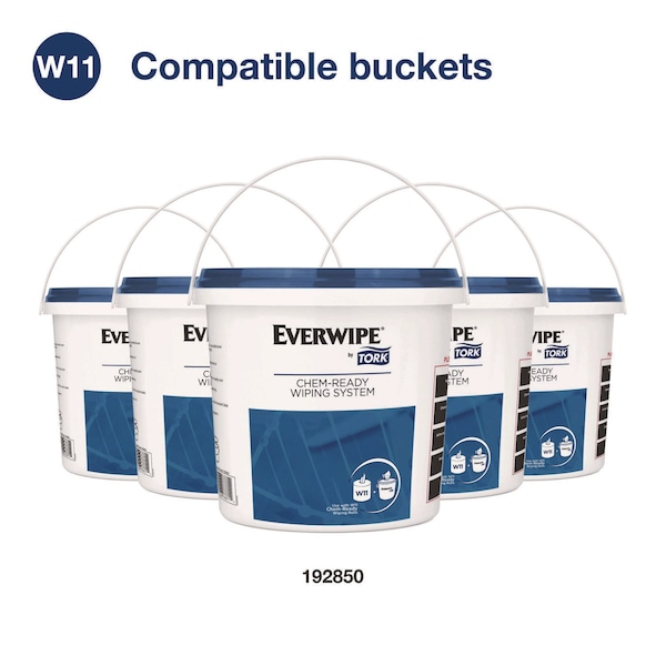 Tork Chem-Ready Wiping Rolls, 1-Ply, 12 x 12, White, 90 Sheets, 6PK - 192841