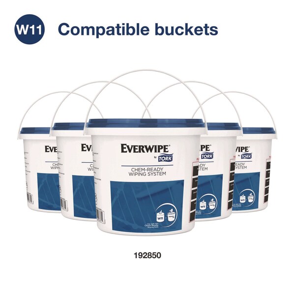 Tork Chem-Ready Wiping Rolls, 1-Ply, 12 x 12, White, 90 Sheets, 6PK - 192841