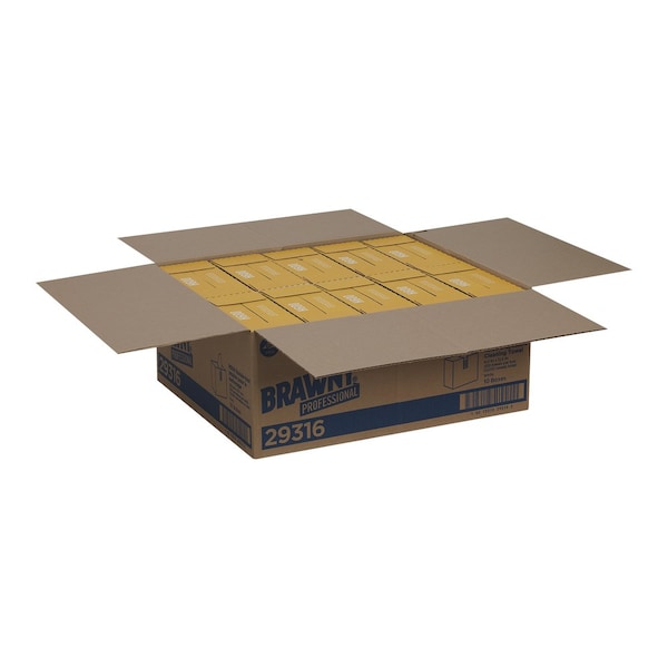 Georgia-Pacific Dry Wipe, Brawny Pro Dispenser Box, Hydro-entangled HEF, 9 in x 12 1/2 in, 200 Sheets, White, 10 Pk - 29316