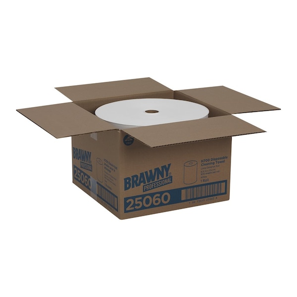 Georgia-Pacific Dry Wipe Roll, Jumbo Perforated Roll, Heavy Absorbency, 9 3/4 x 13 1/4 in, 800 Sheets, White - 25060