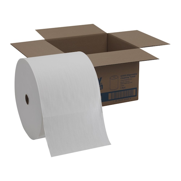 Georgia-Pacific Dry Wipe Roll, Jumbo Perforated Roll, Heavy Absorbency, 9 3/4 x 13 1/4 in, 800 Sheets, White - 25060