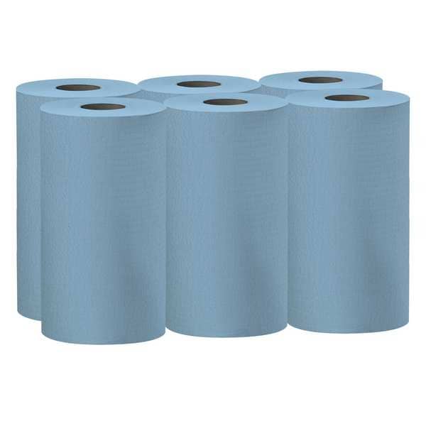 Kimberly-Clark Professional WypAll General Clean X60 Multi-Task Cleaning Cloths (35431), Small Roll, Blue, 130 Sheets / Roll - 35431