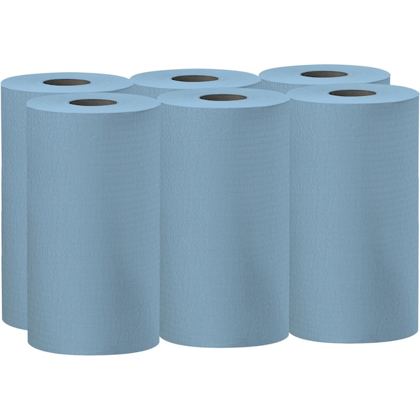 Kimberly-Clark Professional WypAll General Clean X60 Multi-Task Cleaning Cloths (35431), Small Roll, Blue, 130 Sheets / Roll - 35431