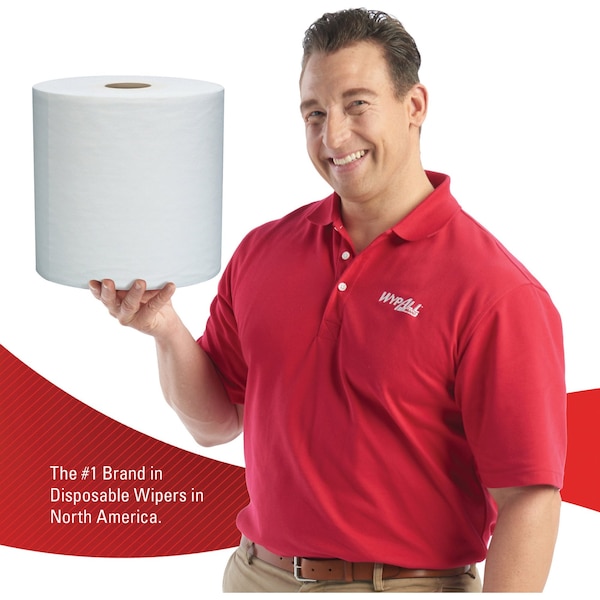 Kimberly-Clark Professional WypAll PowerClean L40 Extra Absorbent Towels (05007), Jumbo Roll, Limited Use Towels, White - 05007