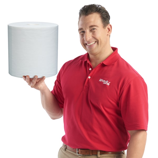 Kimberly-Clark Professional WypAll PowerClean L40 Extra Absorbent Towels (05007), Jumbo Roll, Limited Use Towels, White - 05007