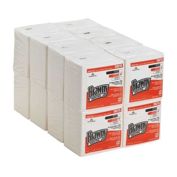 Georgia-Pacific Disposable Wipes, 13" x 13", 16 Pack, 50 Sheets/ Pack - 29215