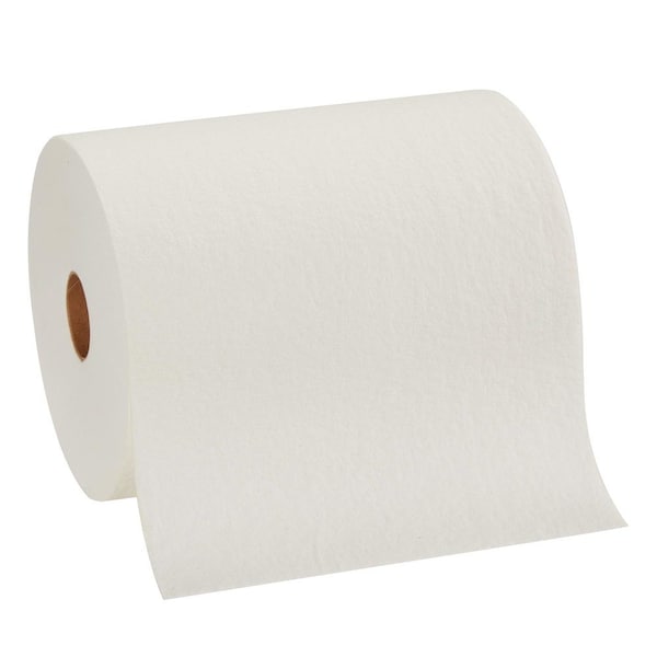 Georgia-Pacific Dry Wipe Roll, D400, Continuous Roll, Double Recreped DRC, 10 in Wide 250 Ft Length, White, 6 Pack - 20065