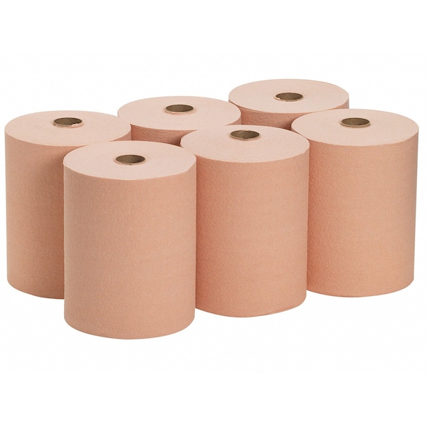 Georgia-Pacific Dry Wipe Roll, Super Heavy Absorbency, 250 ft Continuous Roll, Double Recreped (DRC), Orange, 6 Pack - 20067