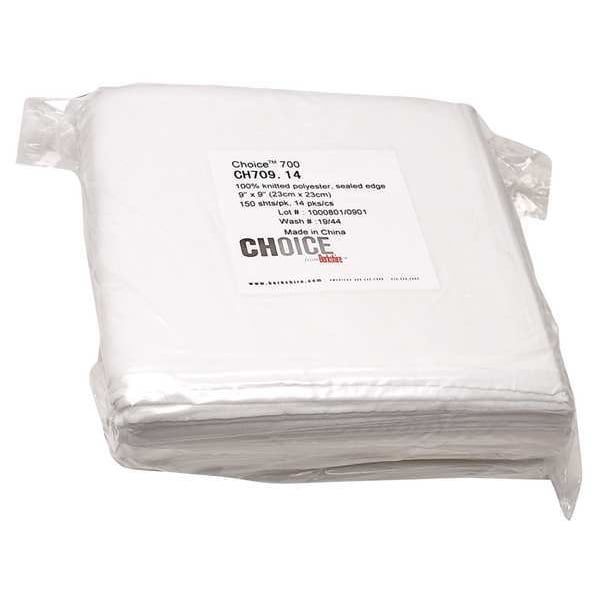 Berkshire Cleanroom Wipe, 9 x 9", 150 Wipes - CH709.14
