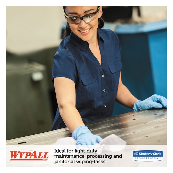 Wypall WypAll General Clean L30 Heavy Cleaning Towels (05816), Strong & Soft Wipes, White, Pop-Up Box. 6 - 05816