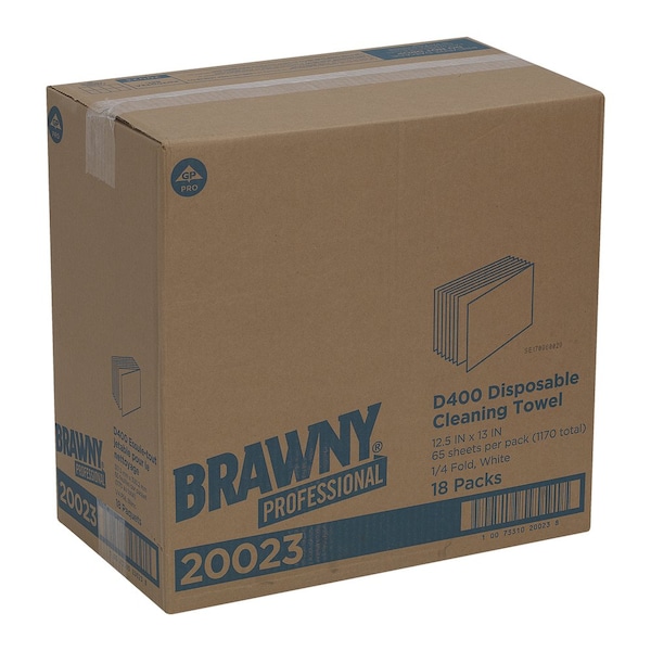 Georgia-Pacific Disposable Wipes, 13" x 12-1/2", 18 Pack, 65 Sheets/ Pack - 20023