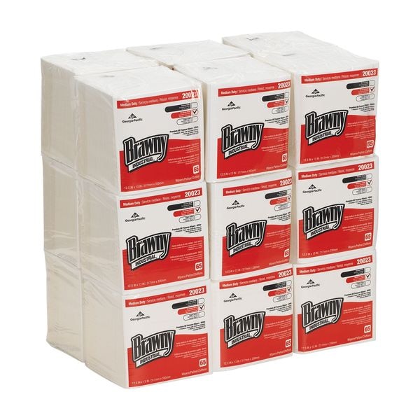 Georgia-Pacific Disposable Wipes, 13" x 12-1/2", 18 Pack, 65 Sheets/ Pack - 20023