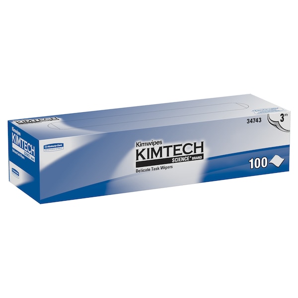 Kimberly-Clark Professional Kimwipes Delicate Task Wipers (34743), White, 3-Ply, 15 Pop-Up Boxes, 100 Sheets / Box - 34743
