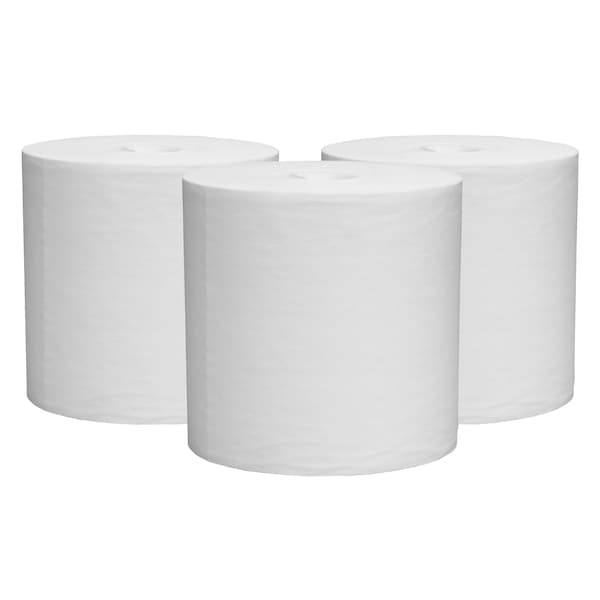 Kimberly-Clark Professional WypAll Power Clean X70 Medium Duty Cloths (41702), Center Pull Roll, Long Lasting, White, 3 Rolls - 41702