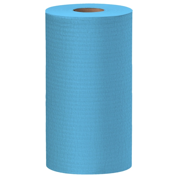 Kimberly-Clark Professional WypAll General Clean X60 Multi-Task Cleaning Cloths (35411), Small Roll, Blue, 130 Sheets / Roll - 35411