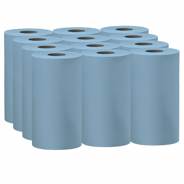 Kimberly-Clark Professional WypAll General Clean X60 Multi-Task Cleaning Cloths (35411), Small Roll, Blue, 130 Sheets / Roll - 35411