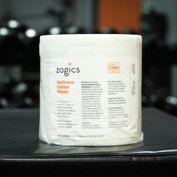 Zogics Wellness Center Wipes, 4PK - Z1000-4