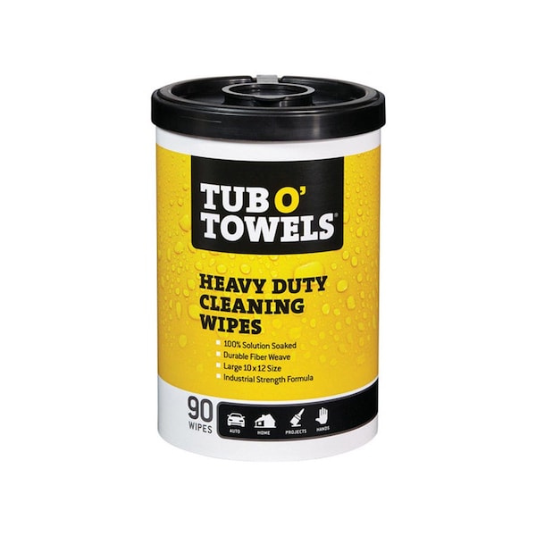 Tub O Towels Tub O' Towels Heavy Duty Fiber Weave Cleaning Wipes 12 in. W X 10 in. L 90 pk - TW90