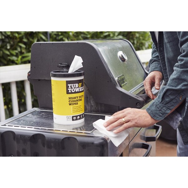Tub O Towels Tub O' Towels Heavy Duty Fiber Weave Cleaning Wipes 12 in. W X 10 in. L 90 pk - TW90