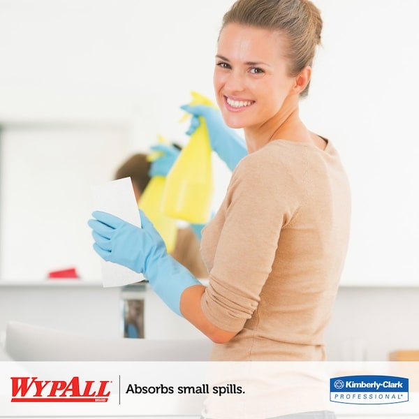 Kimberly-Clark Professional WypAll General Clean L10 Light Cleaning Towels (05322), Limited Use, 1-PLY, Pop-Up Box, White - 05322