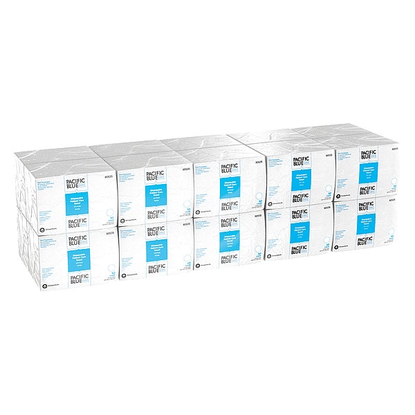 Georgia-Pacific Dry Wipe, 1/4 Fold, White, 80535, PK20 - 80535