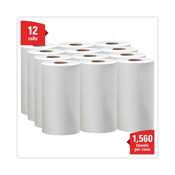 Wypall X60 Cloths, Small Roll, 9 4/5 x 13 2/5, White, 130/Roll, PK12 - KCC 35401
