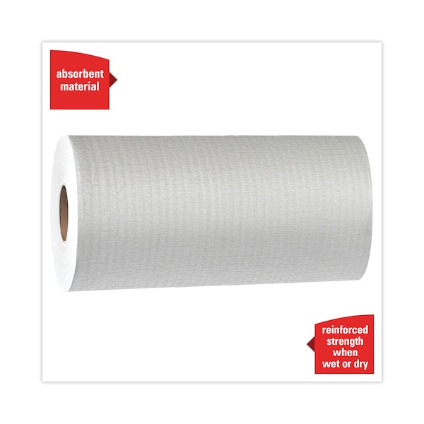 Wypall X60 Cloths, Small Roll, 9 4/5 x 13 2/5, White, 130/Roll, PK12 - KCC 35401