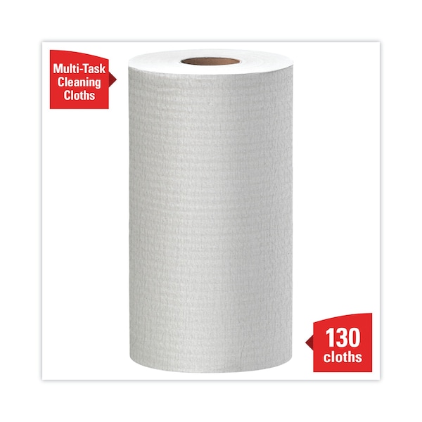 Wypall X60 Cloths, Small Roll, 9 4/5 x 13 2/5, White, 130/Roll, PK12 - KCC 35401
