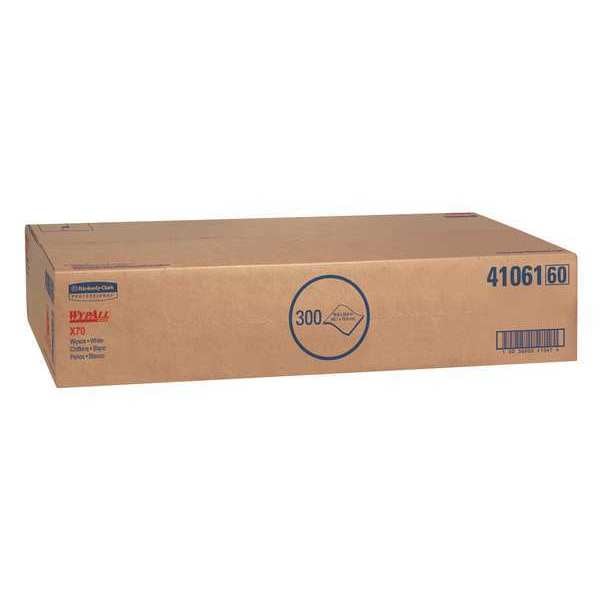 Kimberly-Clark Professional X70 Extended Use Reusable Cloths, Flat Sheet Box, Long Lasting Performance, White, 1 Box, 300 Sheets - 41061