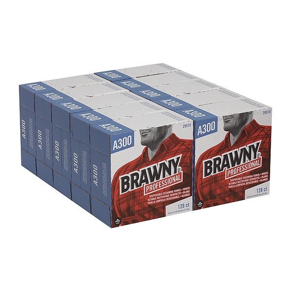 Georgia-Pacific Disposable Wipes, 9-13/64" x 12-13/32", 10 Pack, 128 Sheets/ Pack - 29518