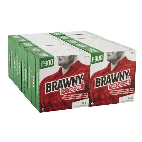 Georgia-Pacific Dry Wipe, F900, Dispenser Box, Flax, 9 in x 16 1/2 in, 72 Sheets, 10 Pack - 29608